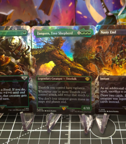 FOIL Fangorn Shepherd, Nasty end & Pippin's Bravery SCENE LOTR MTG LIGHT PLAYED - Image 3