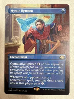 Mystic Remora (Borderless) R Dominaria Remastered DMR 420 NM Normal - Image 1