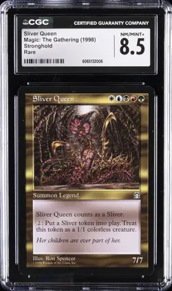 1998 MAGIC: THE GATHERING STRONGHOLD - RARE SILVER QUEEN CGC 8.5 - Image 1