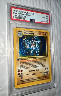 PSA 8 1999 Pokemon Game 8 MachampHolo 1st Edition G3D - Image 3