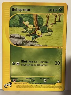 Bellsprout (45) 045/147 Aquapolis LP Pokemon Fast Shipping - Image 1