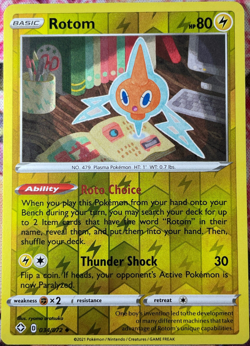 Rotom Reverse Holo - 034/072 - Shining Fates Pokemon 2021 - Image 1