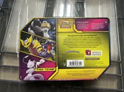 Pokemon TCG Mewtwo - Mew GX Tag Team Power Partnership Tin Great Condition 820650806322 - Image 2