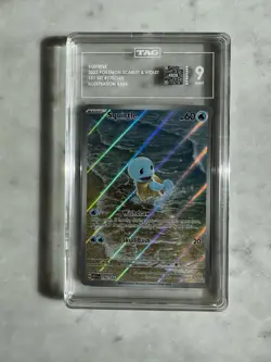 SQUIRTLE 2023 POKEMON SCARLET & VIOLET 151 SET #170/165 IR TAG GRADE 9 - Image 1