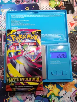 Very Heavy! 22.6g Pokemon TCG Mega Evolution Booster Pack Factory Sealed - Image 1