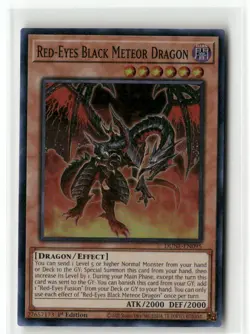 Yugioh Red-Eyes Black Meteor Dragon DUNE-EN095 Super Rare 1st Ed NM - Image 1