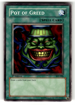 Pot of Greed SYE-040 1st Edition Common Starter Deck: Yugi Evolution LP - Image 1