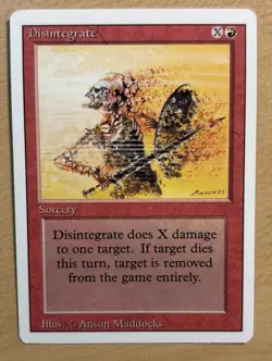 MTG Disintegrate Unlimited Edition Magic The Gathering Card, NM - Image 1