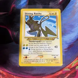 Pokemon TCG Shining Raichu Card Neo Destiny 111/105 Lp - Image 1