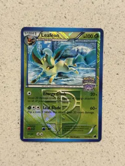 Leafeon 11/116 State Championships Promo Rare Holo Pokemon Card Light Dents - Image 1
