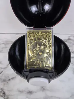 Vtg 1999 23K Gold Plated Pokemon Card W/ Pokeball (DMG) Jigglypuff #39 - READ - Image 2