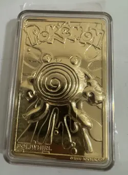 Vintage 1999 Burger King Pokemon 23K Gold Plated Trading Card Poliwhirl (No Box) - Image 2