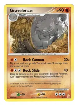 Pokemon TCG Graveler Lv.34 Lucario Trainer Kit 2/11 Regular Non Holo Card LP-NM - Image 1