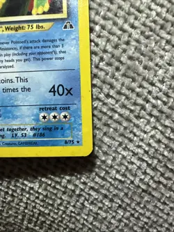 Pokemon TCG Politoed Holo Rare Card 8/75 Neo Discovery Unlimited Edition - Image 4