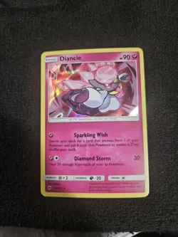 Diancie 94/147 Pokemon Burning Shadows Sun & Moon Holo Rare Card - Image 1