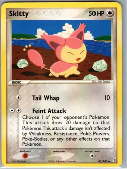 Skitty 41/100 Non Holo Crystal Guardians - Pokemon Card - LP - Image 1