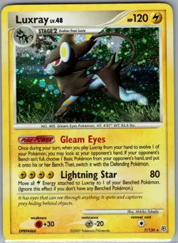 Luxray 7/130 Holo Diamond and Pearl - Pokemon Card - NM - Image 1