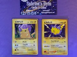 Pikachu Japanese Base Set Neo Genesis Old Back Pokemon Card - Image 1