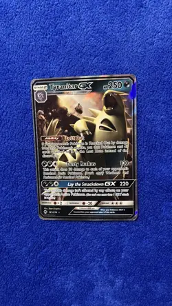 Tyranitar GX Full Art Holo Ultra Rare Card 121/214 Lost Thunder 2018 Sun Moon - Image 1