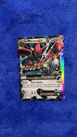 Pokemon Mega-M Scizor EX TCG 77/122 XY Breakpoint Holo Ultra Rare Card - Image 1