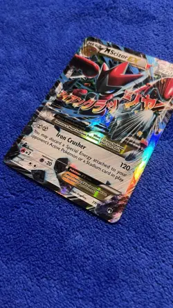 Pokemon Mega-M Scizor EX TCG 77/122 XY Breakpoint Holo Ultra Rare Card - Image 3