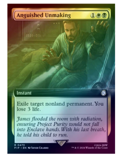 Anguished Unmaking - Foil - Extended Art Fallout MTG - Image 1