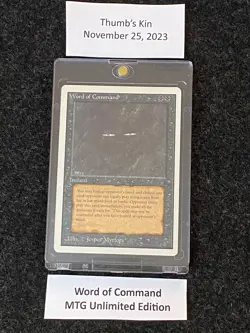 MTG Unlimited Edition Word of Command Vintage Card Excellent Condition - Image 1