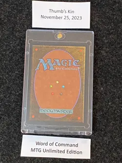 MTG Unlimited Edition Word of Command Vintage Card Excellent Condition - Image 2