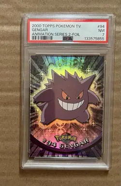 Topps Pokemon TV Animation Edition Series 2 Foil #94 Gengar PSA 7 - Image 1