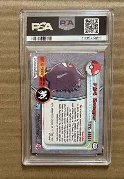 Topps Pokemon TV Animation Edition Series 2 Foil #94 Gengar PSA 7 - Image 2