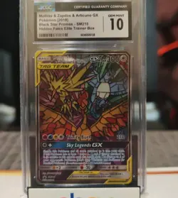 Pokemon TAG TEAM GX Premium Lot + CGC 10 Glass Birds SM210 | Mimikyu & Gengar | - Image 1