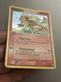 Growlithe 55/92 EX Legend Maker Reverse Holo Stamped Foil Pokemon Card MP CREASE - Image 4