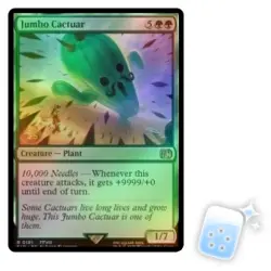 FOIL JUMBO CACTUAR (FINAL FANTASY PRERELEASE) Final Fantasy FIN Magic MTG CARD - Image 1