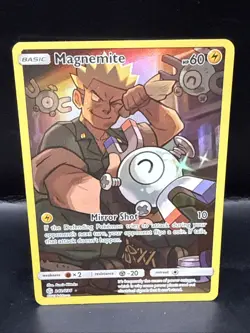 Pokemon Magnemite Cosmic Eclipse Full Art SM Holo Card 242/236 Secret Rare - Image 1