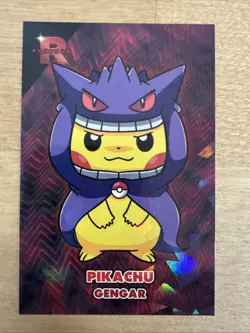 Pikachu Poncho Gengar - Cracked Ice Holo - Team Rocket Card Database - Pokemon - Image 1