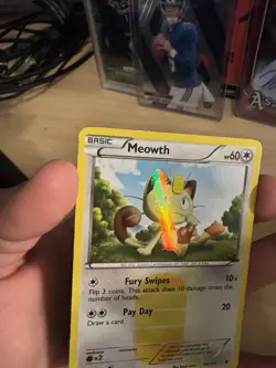 Pokemon TCG Meowth Holo Secret Rare Noble Victories Card 102/101 L/P - Image 3