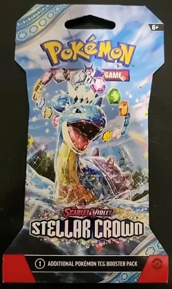 Pokemon TCG Scarlet & Violet Stellar Crown Sleeved Booster Pack - 10 Cards 820650853258 - Image 1