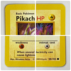 Auth Pokemon Card Pikachu Gnaw 58/102 40HP 1995 English from Japan - Image 3