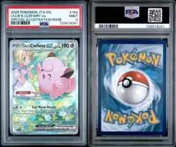 Pokemon TCG Journey Together Lillie's Clefairy EX Card 184/159 Sir PSA9 - Image 3