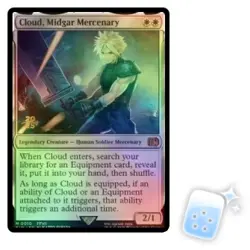 FOIL CLOUD, MIDGAR MERCENARY (FINAL FANTASY PRERELEASE) Final Fantasy FIN MTG - Image 1
