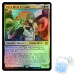 FOIL YUNA, HOPE OF SPIRA (FINAL FANTASY PRERELEASE) Final Fantasy FIN Magic MTG - Image 1