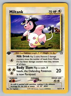Miltank 1st Edition Uncommon Neo Genesis Pokemon TCG 041/111 NM - Image 1