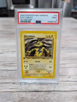 Pokemon PSA 9 1ST EDITION ELECTABUZZ 33/111 NEO GENESIS SET NON HOLO - MINT - Image 1