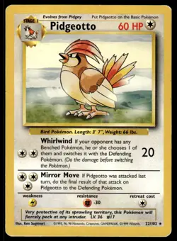 Pokemon TCG Base Set #022/102 Pidgeotto DMG - Image 1