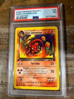 Pokemon 2000 Rocket DARK CHARMELEON 1ST Edition #32 PSA 7 RARE - Image 1