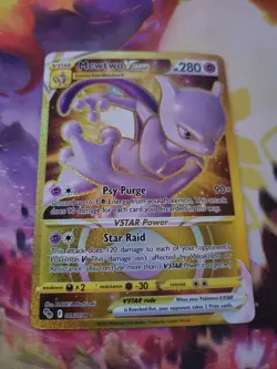 Mewtwo 086/078 Gold Holo Secret / Ultra Rare Pokemon GO TCG - Image 1