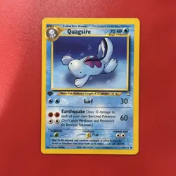 Pokemon Quagsire 45/111 1st Edition Neo Genesis Uncommon 2000 WOTC Vintage NM - Image 1