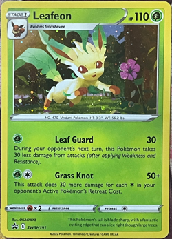 Leafeon Cosmos Holo Black Star Promo - SWSH191 - Sword & Shield Pokemon 2022 - Image 1