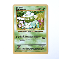 Shadowless Bulbasaur 44/102 Base Set Vintage WOTC 1999 Pokemon TCG - Image 1