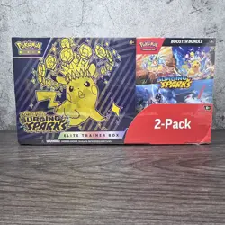Pokemon Surging Sparks ETB & Booster Bundle Costco 2-Pack. Factory Sealed - Image 1